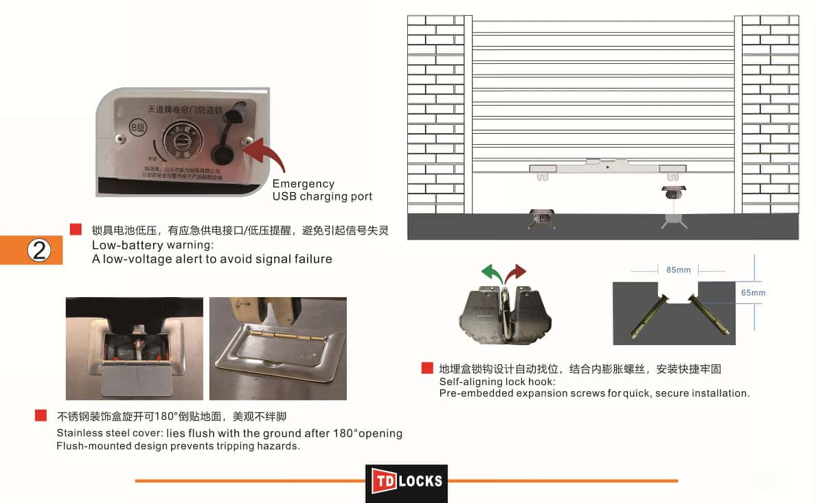 INSTRUCTION MANUAL FOR ROLLER SHUTTER DOOR ANTL-THEFT FLOOR LOCK